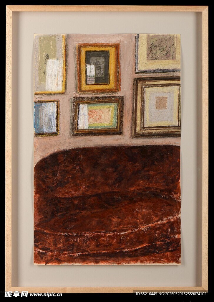 室内挂画与复古地毯展示