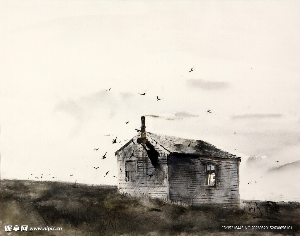 荒野中的孤寂小屋