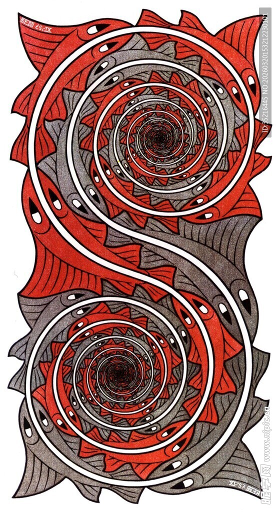 机械螺旋齿轮艺术图案