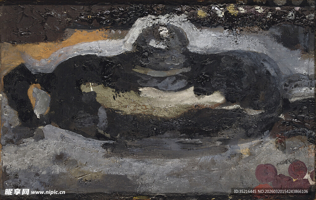 抽象艺术风格的黑白画作