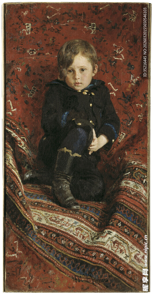 坐着的孩童肖像