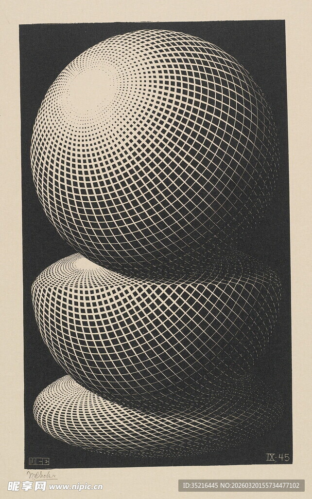 立体几何图案抽象艺术图