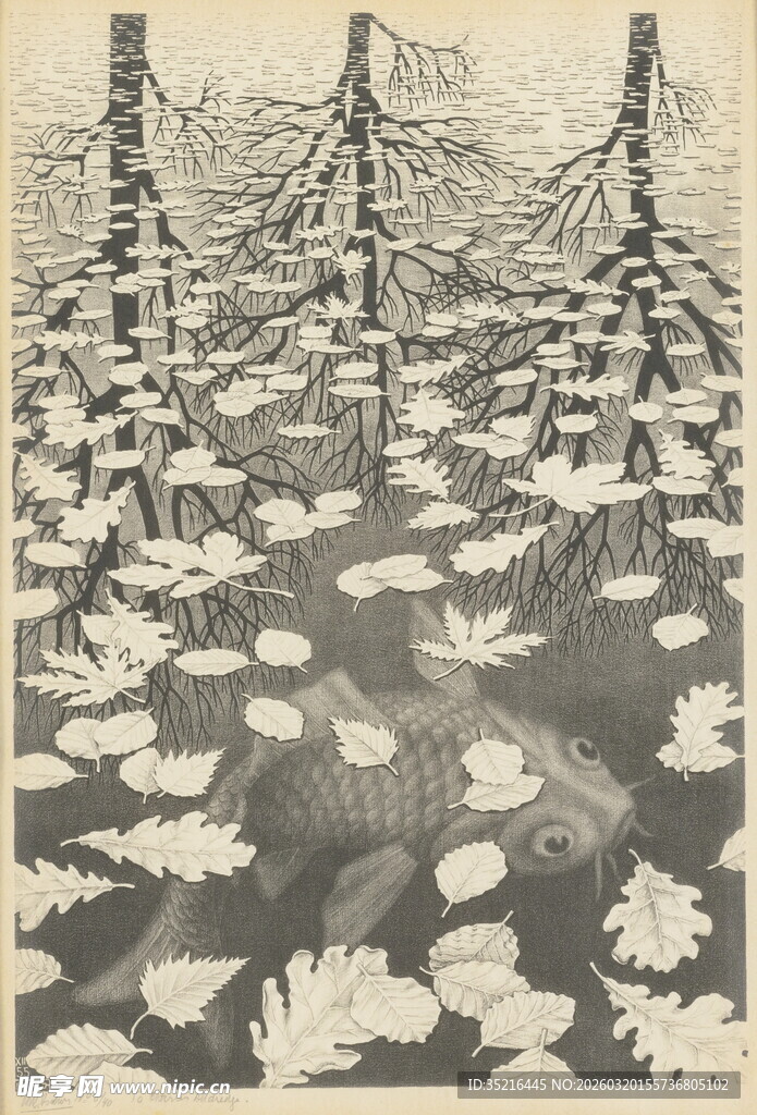 黑白花卉种植场景图