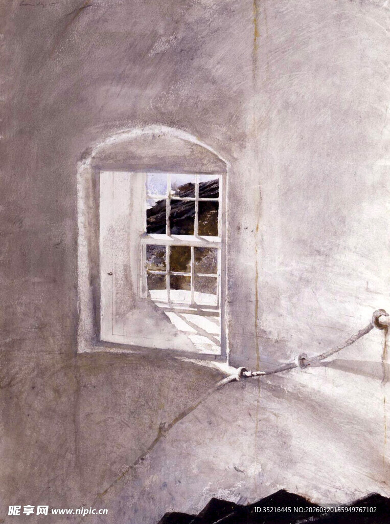 敞开的旧窗