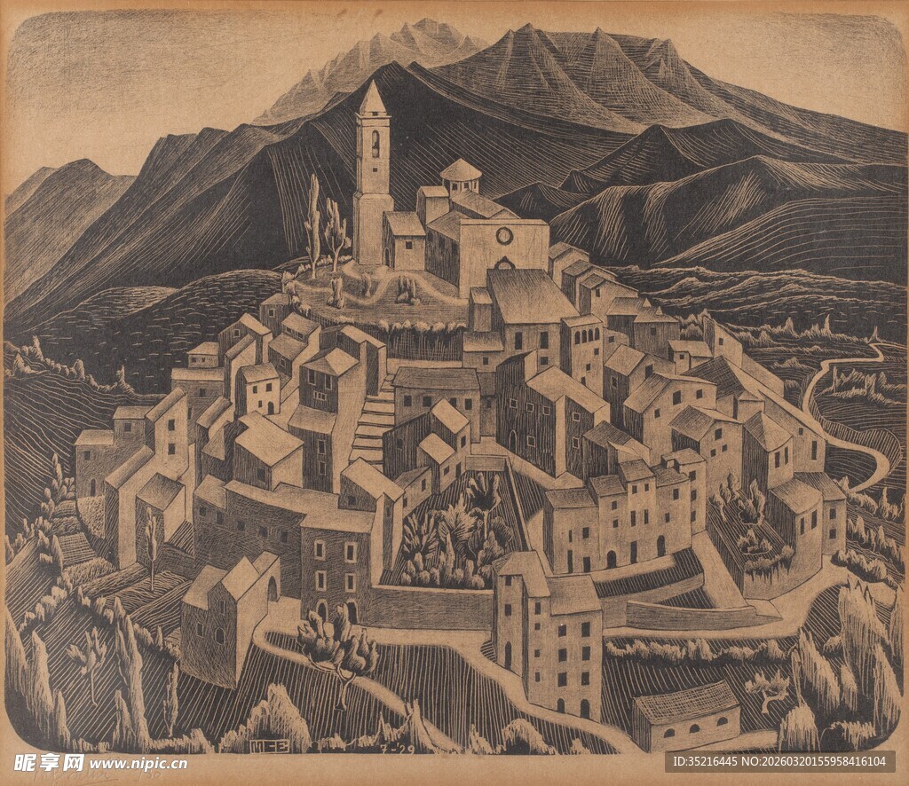 古老山城风景图