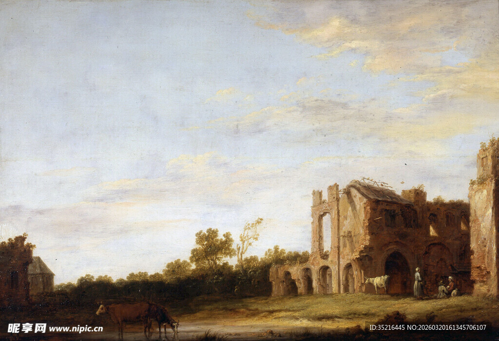 古老罗马遗迹风景