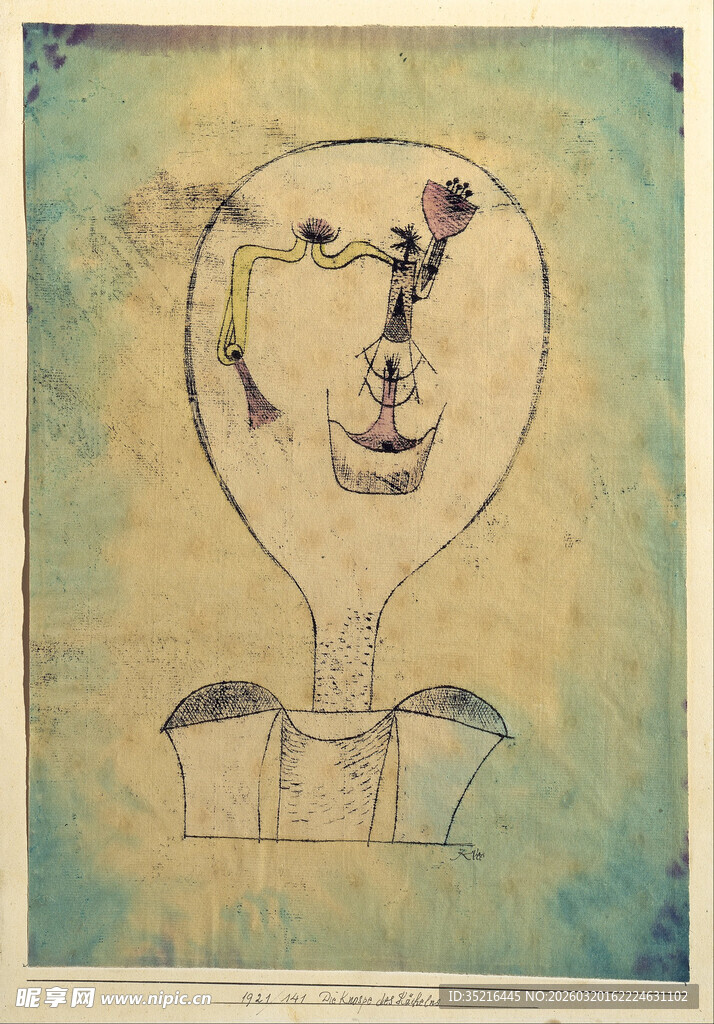 抽象风格的人脸艺术画作