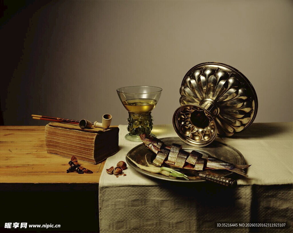 复古餐桌静物摆件展示