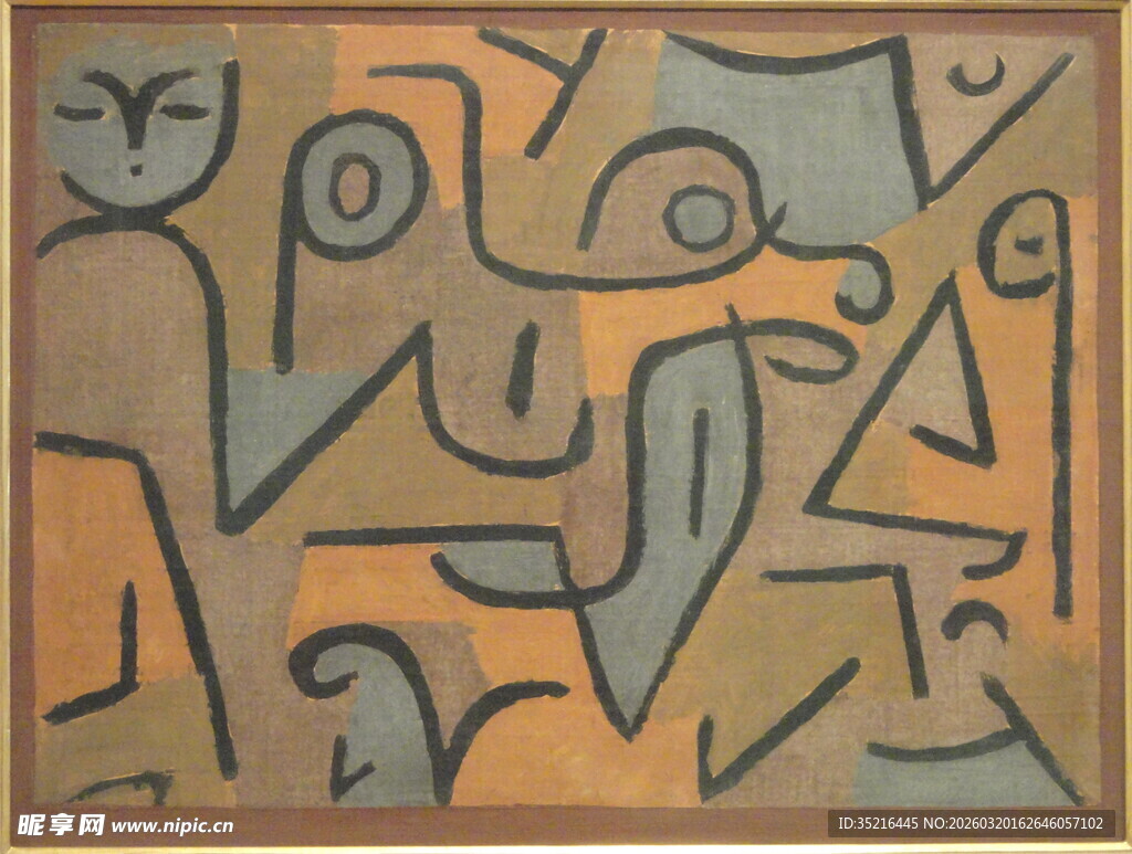 抽象几何风格艺术画作