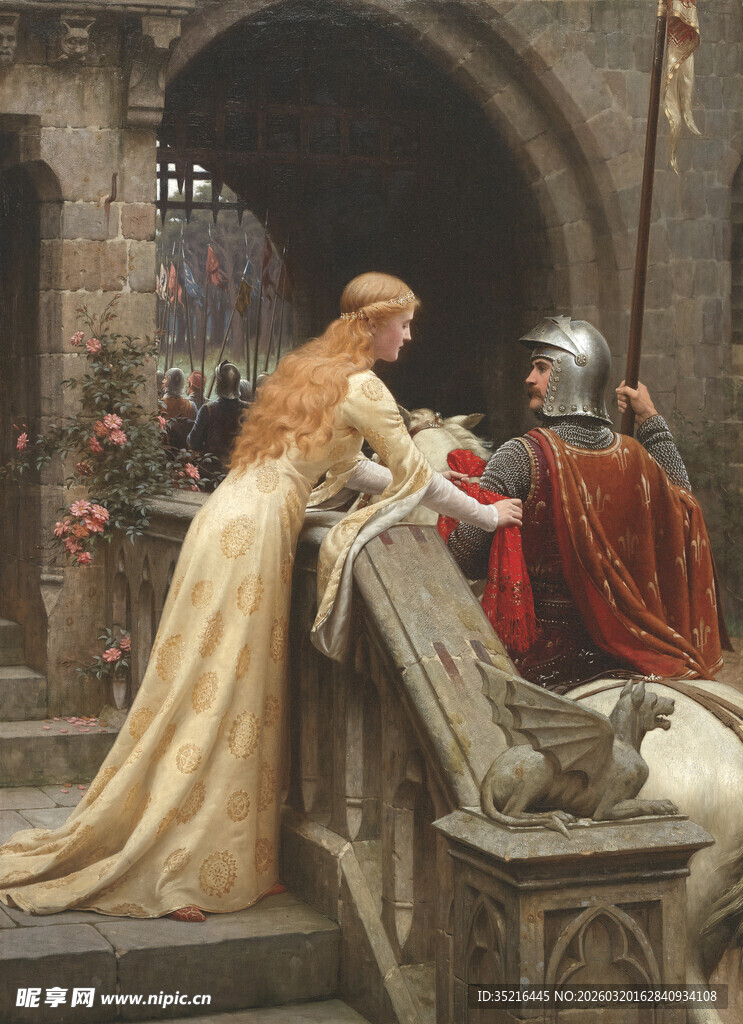 中世纪宫廷中的贵族互动场景