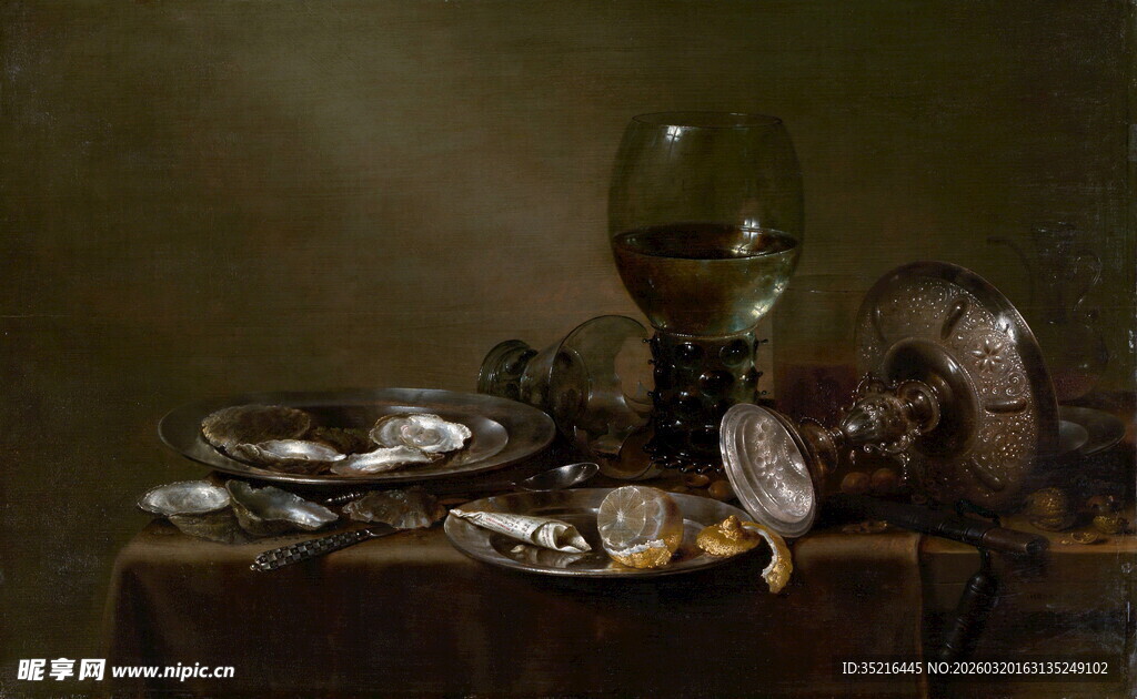 复古静物酒杯餐具组合