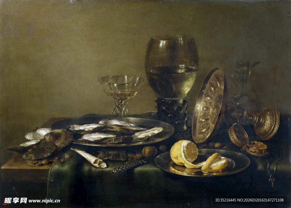 古典静物油画中的奢华器物