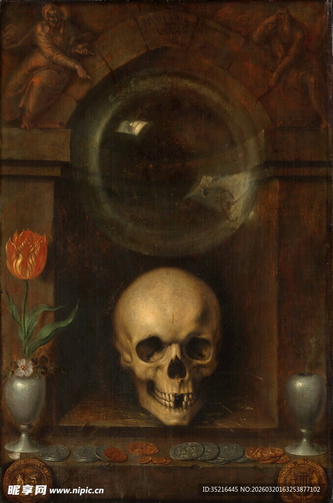 复古骷髅静物展示