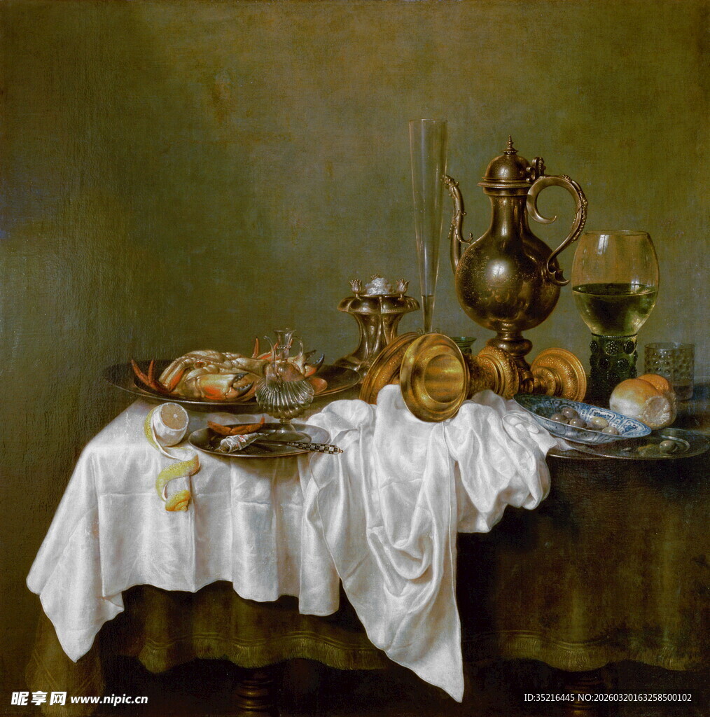 古典静物油画中的精美器物