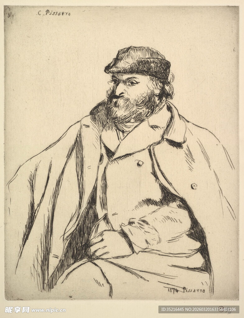 男子半身像素描