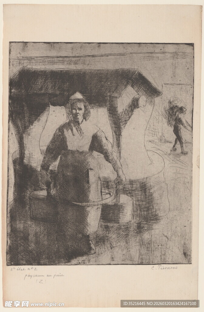 古代劳作场景图