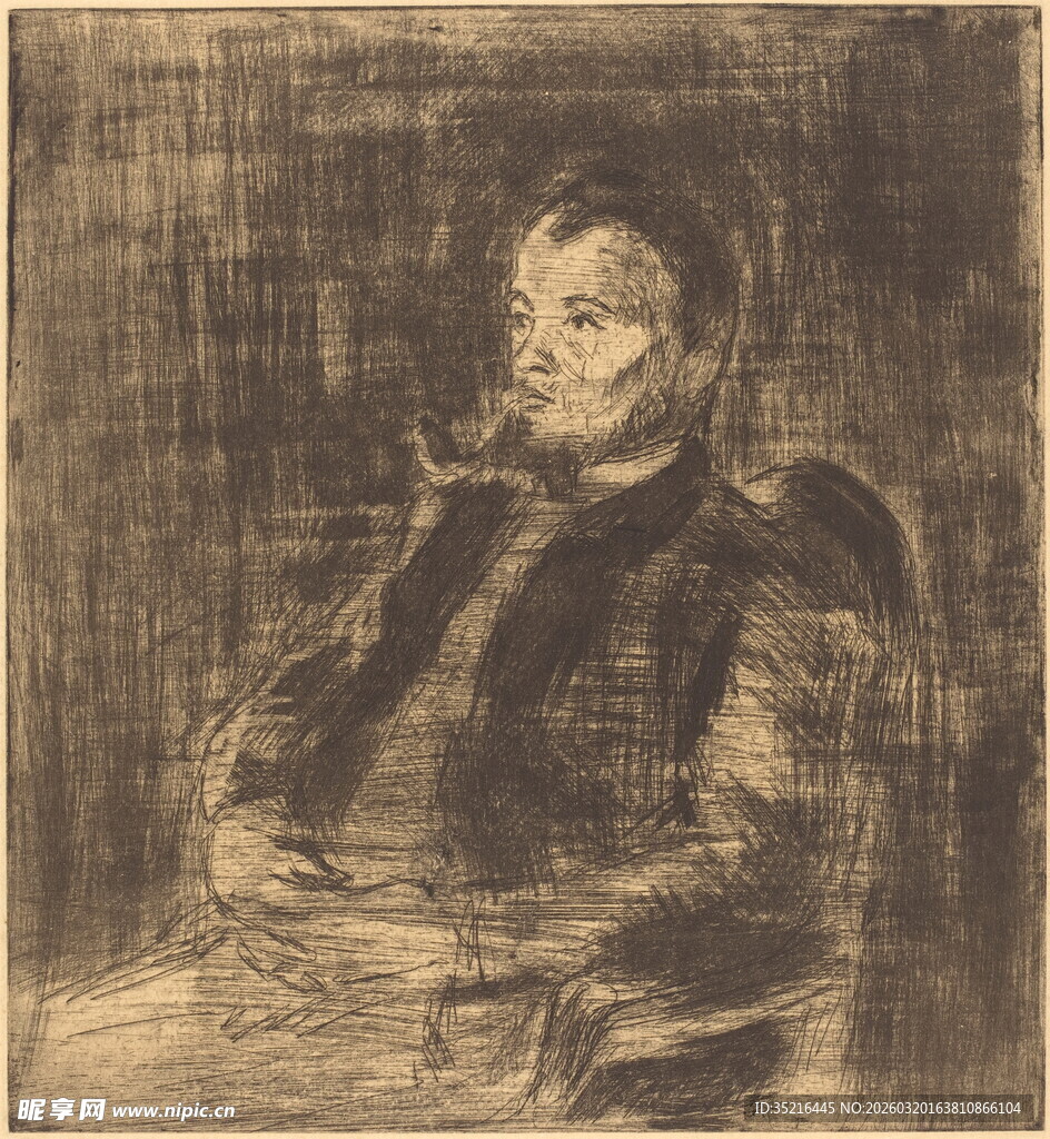 素描人物肖像画