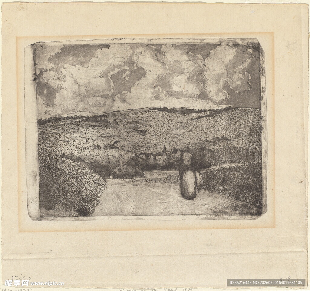 乡村小路风景素描