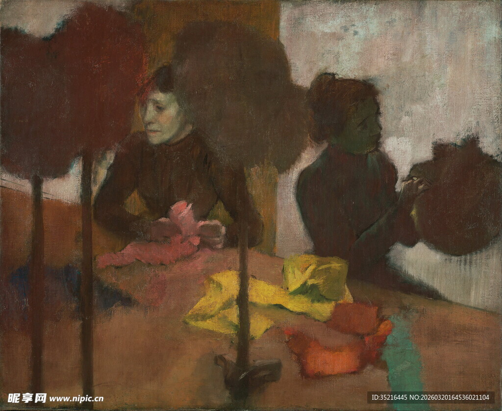 室内静物人物抽象画作