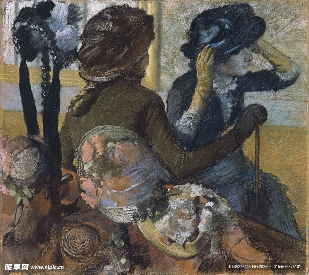 复古场景中的优雅女士聚会