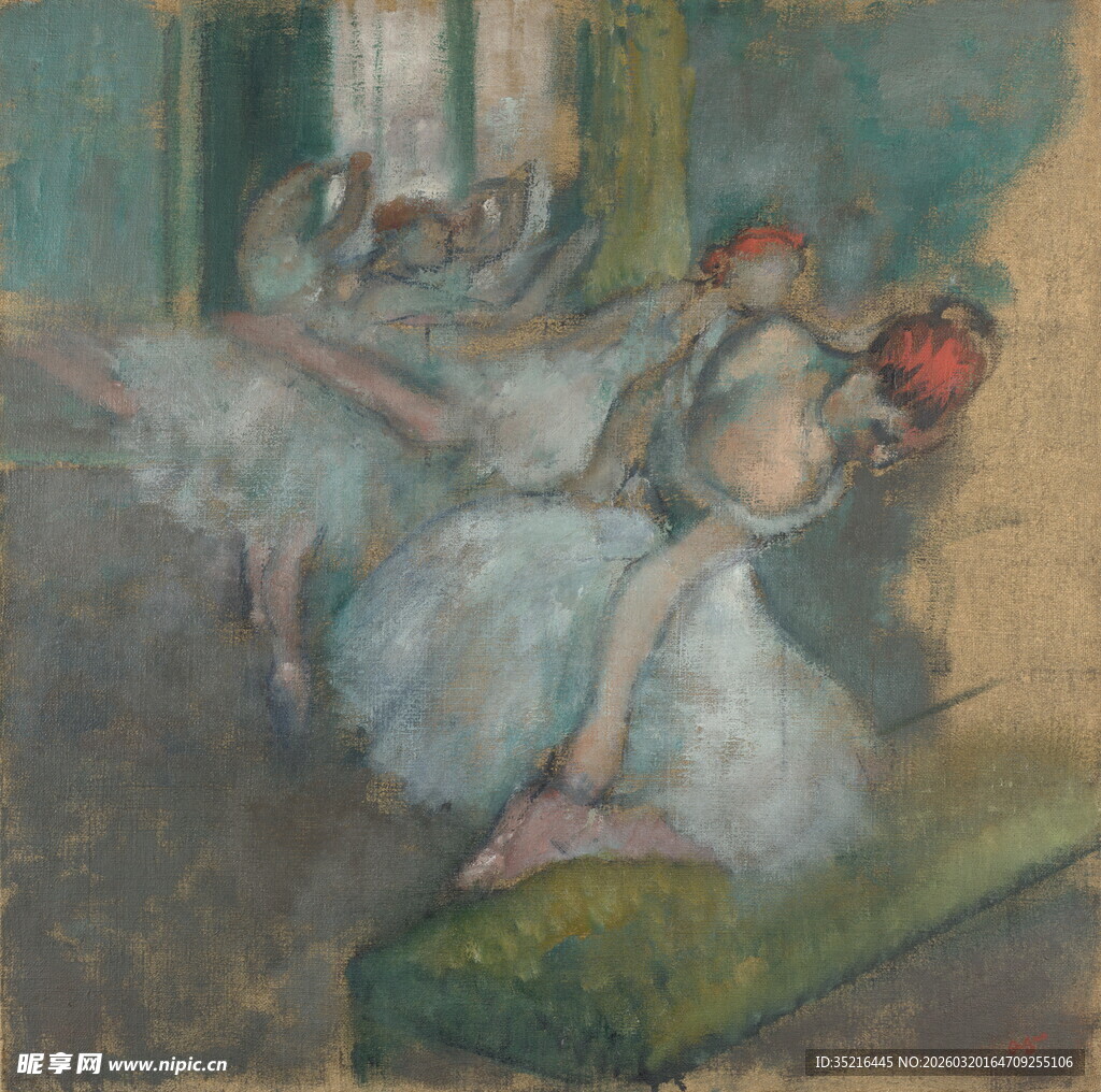 芭蕾舞者休憩场景