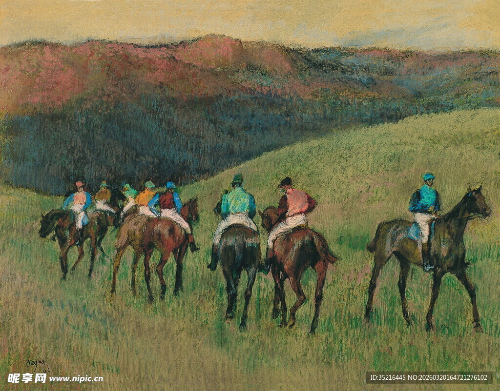 草原上的骑马队伍