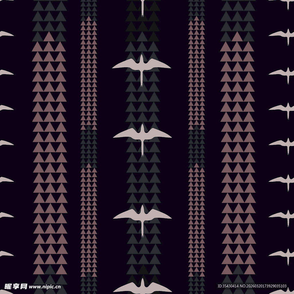 中式仙鹤几何图案纹理