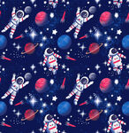 太空宇航员火箭星球图案