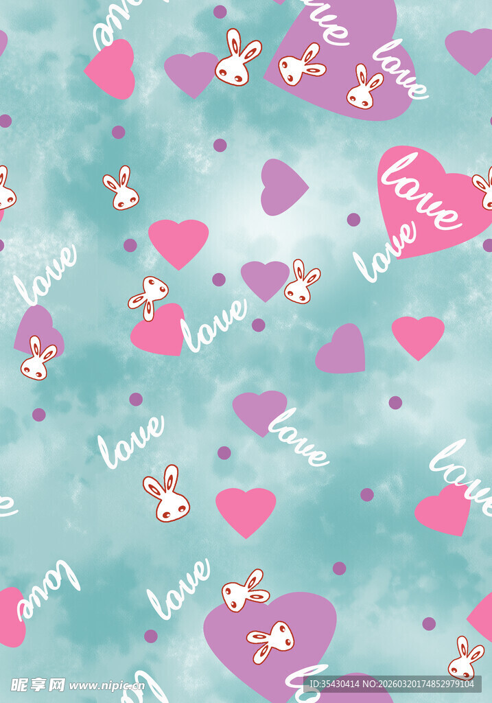 爱心梦幻图案背景