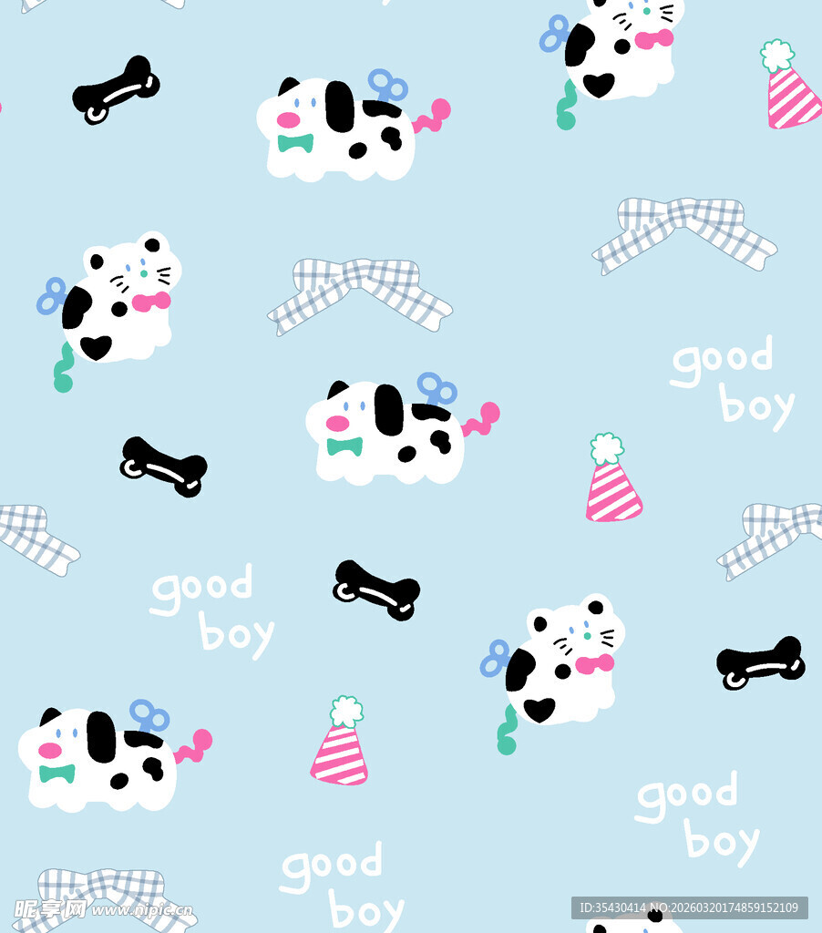 可爱熊猫图案背景设计