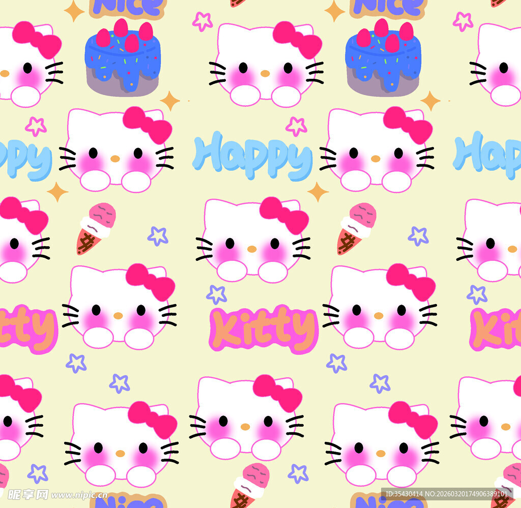 可爱兔子图案背景