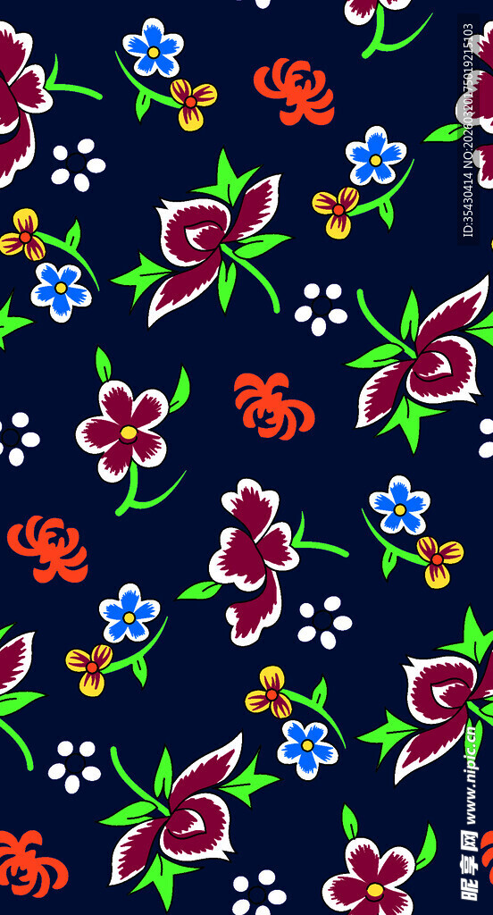 民族风花卉图案背景