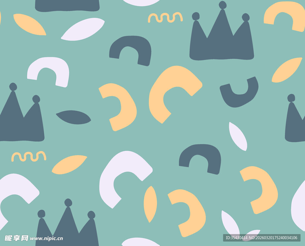 卡通风格几何图案背景