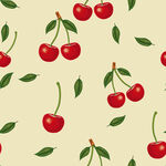 樱桃叶图案背景设计