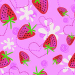 粉色草莓爱心图案背景