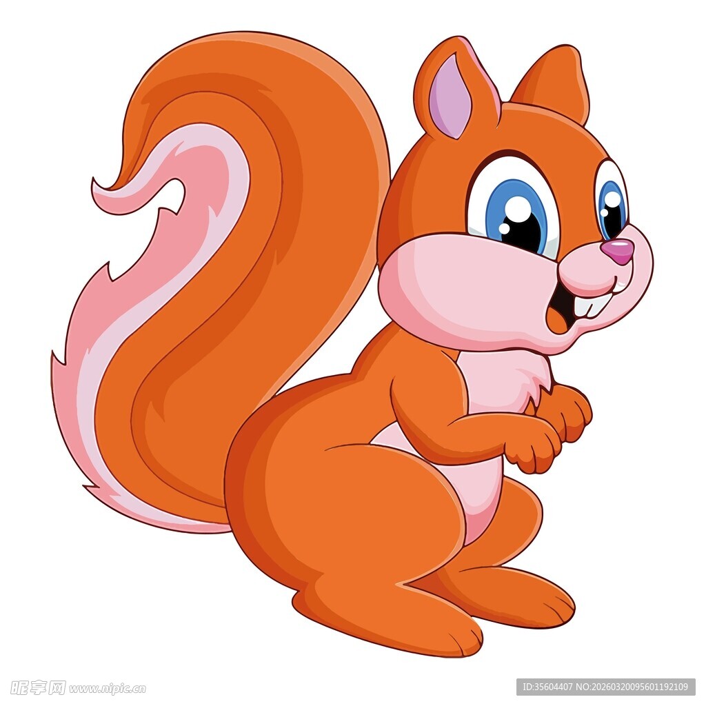 可爱松鼠卡通形象