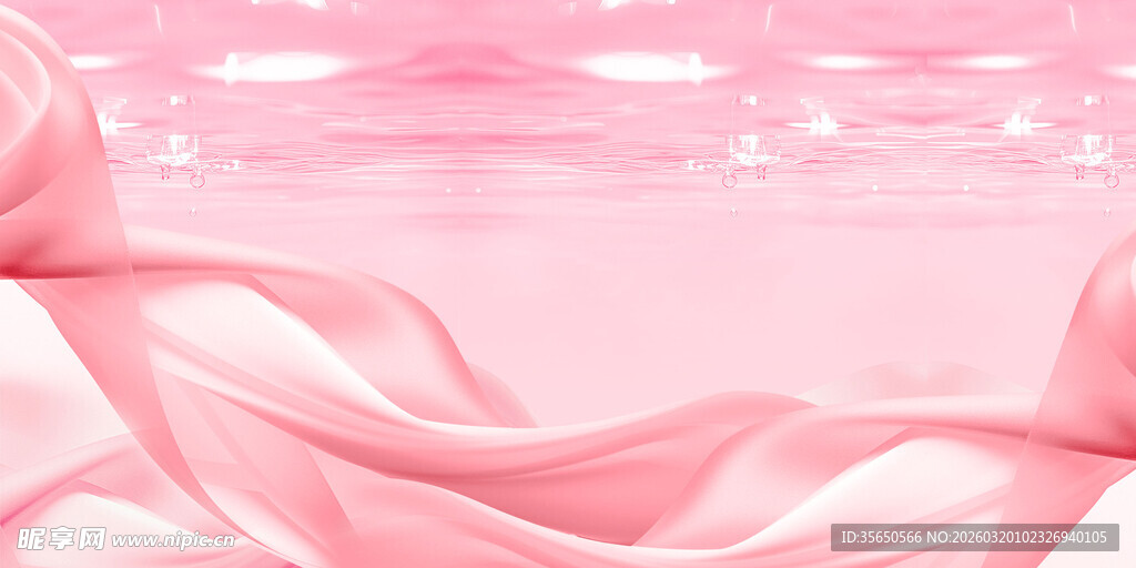 飘逸的粉色丝巾