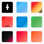 多彩渐变方形图标集合