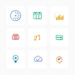 简约多彩应用功能图标集