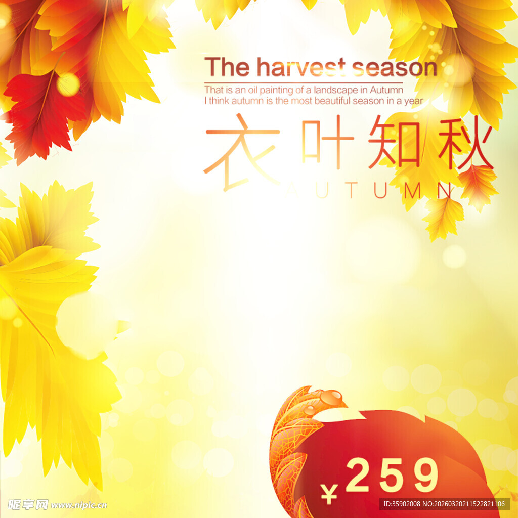 金秋枫叶背景图