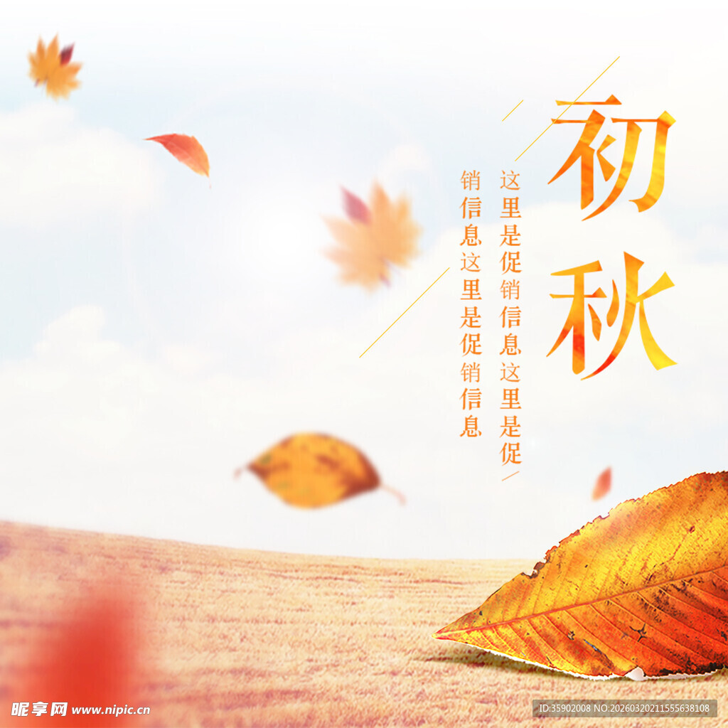 初秋美景落叶纷飞