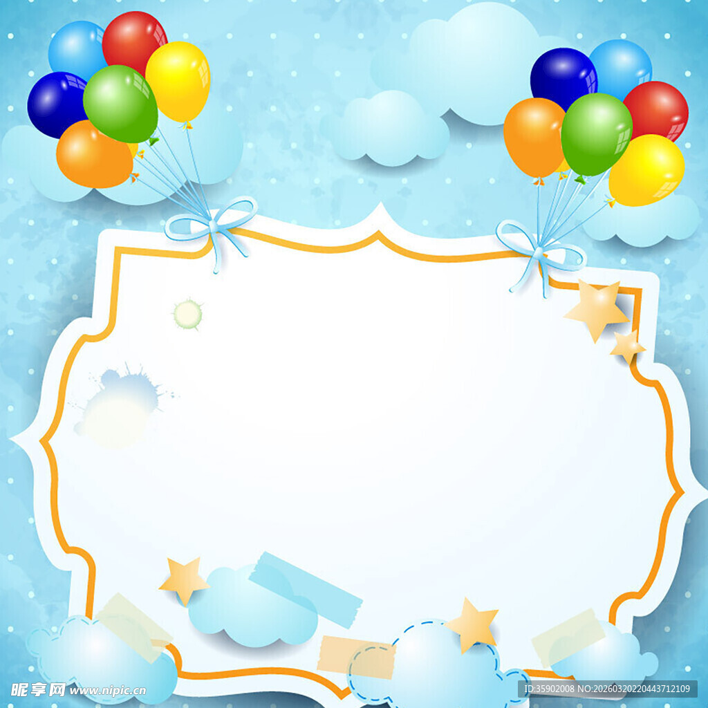 梦幻气球背景模板