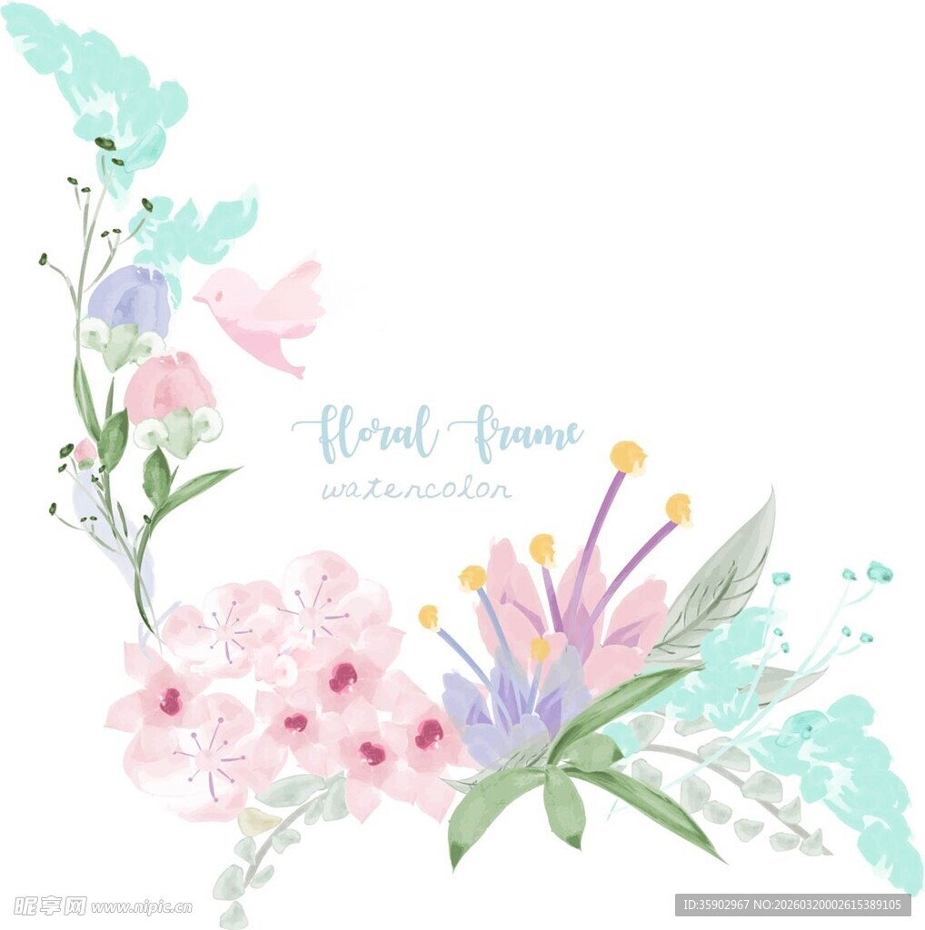 手绘花卉装饰图案