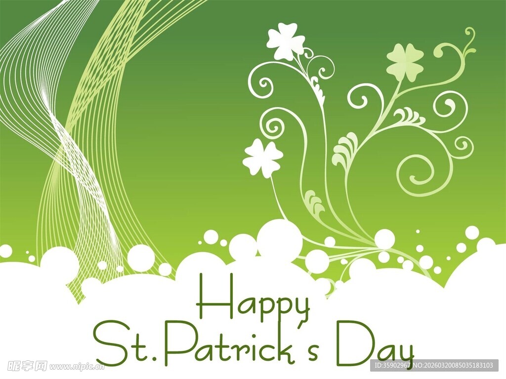 圣帕特里克节欢庆背景图