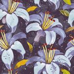 紫色百合花卉图案背景