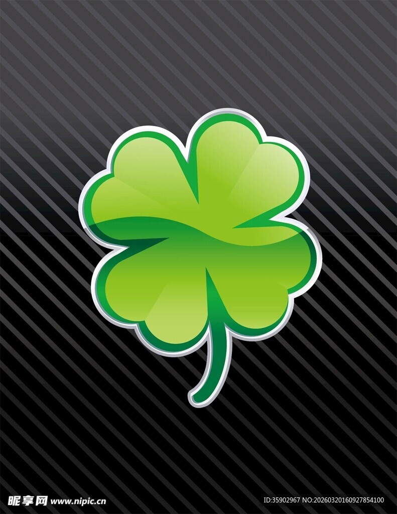 绿色四叶草图标