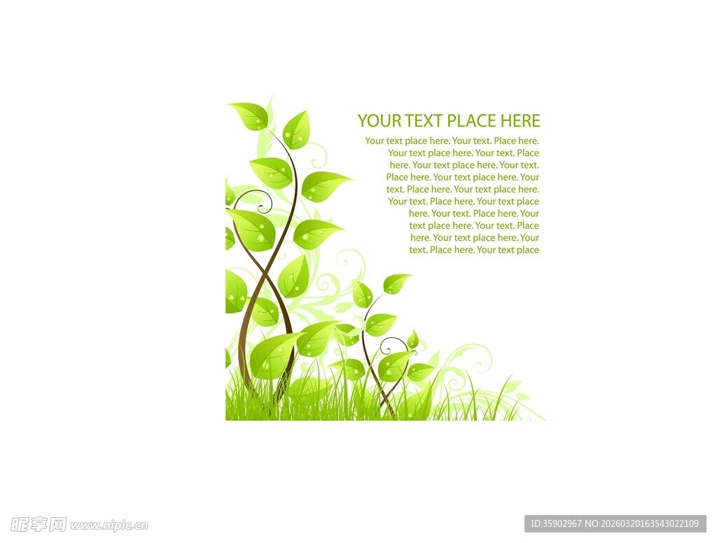 清新绿植背景图