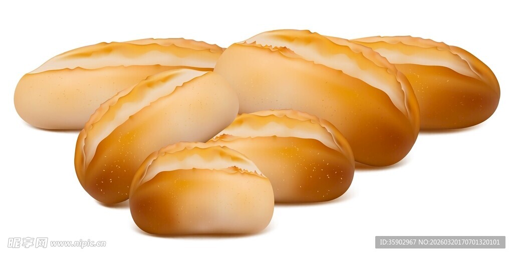 美味面包堆叠展示