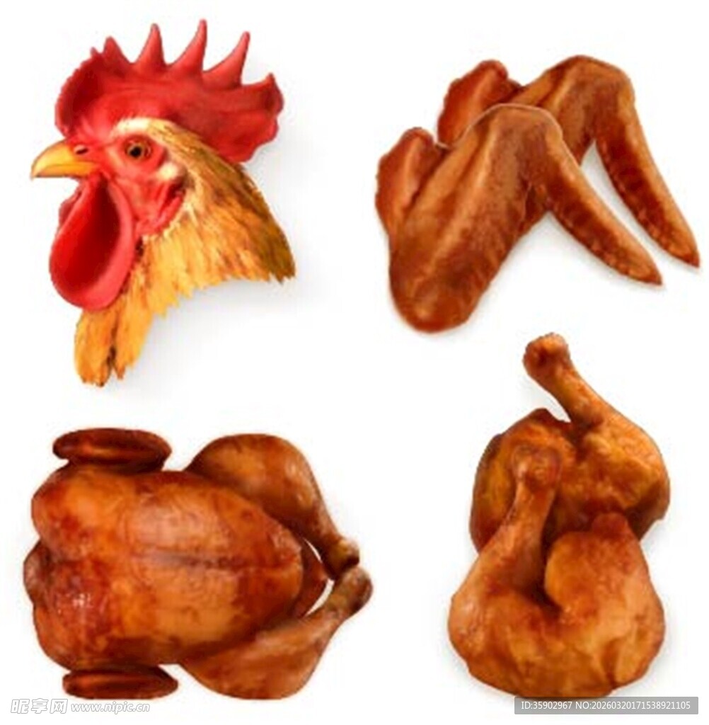 多样鸡肉美食展示