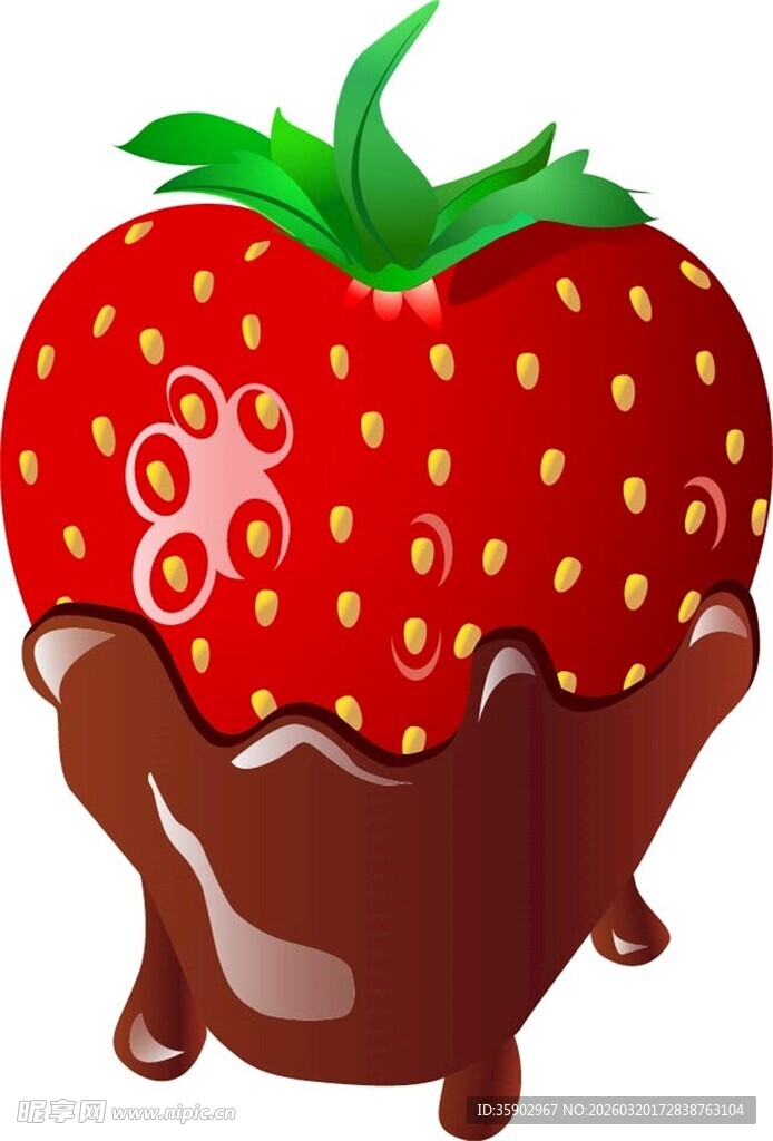 巧克力淋面草莓